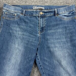 New York & Company Legging Jeans Womens 16 Blue Low Rise Stretch Denim